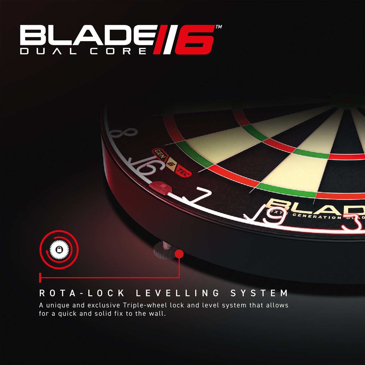 Cible de fléchettes Winmau Blade 6 Dual Core Steeldart