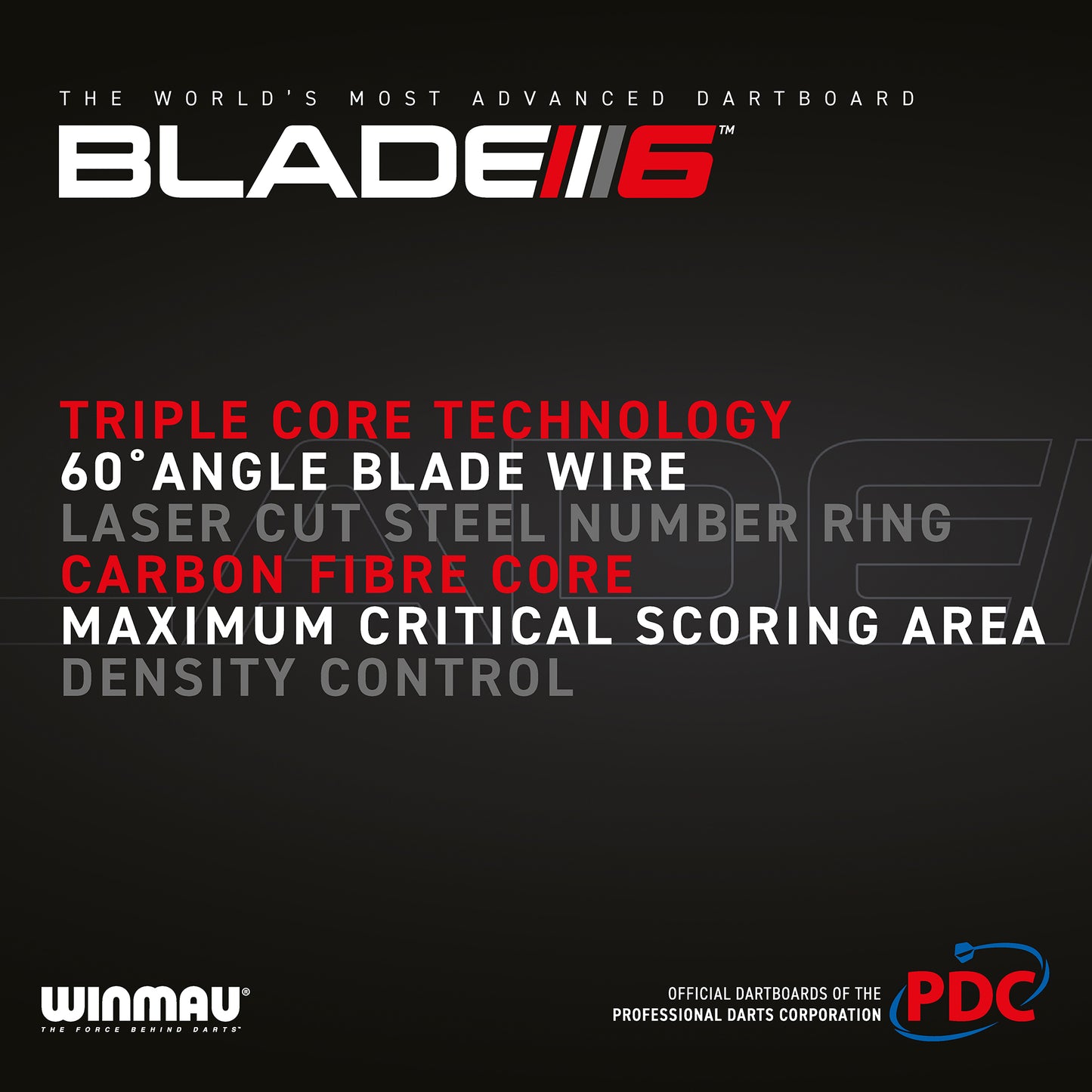 Winmau Blade 6 Triple Core Carbon Steel-tip Dartboard