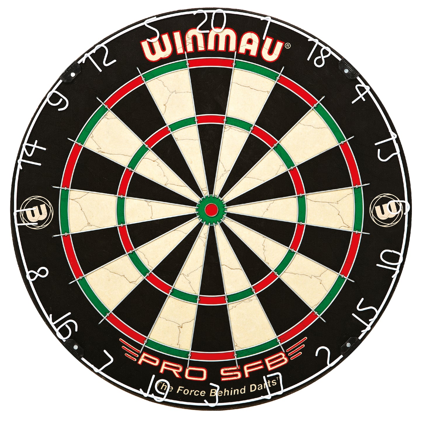 Winmau Dartboard PRO-SFB en set, comprenant 2 jeux de fléchettes en acier Winmau