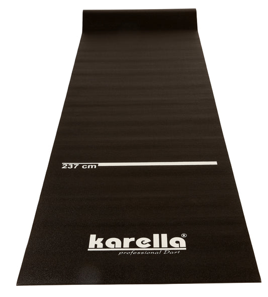 Dart Mat Karella Eco-Star 290 x 60 Black Dart Carpet with Distance Markings