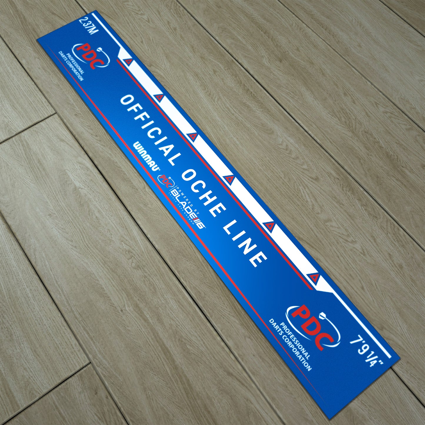 Abwurflinie Winmau 237 cm PDC Blue (Steel + Soft) Oche
