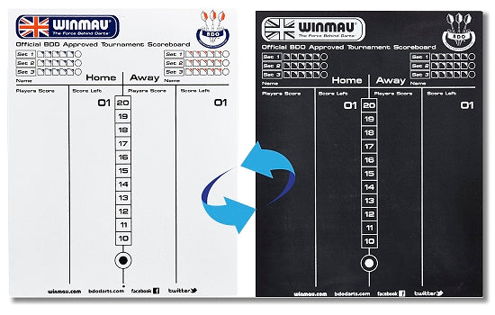 Tableau de score/tableau effaçable Winmau avec stylo