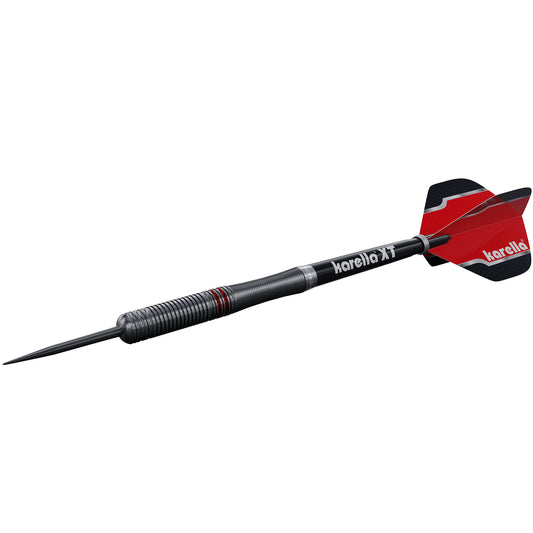 Fléchettes Steeldart Karella Fighter, noires, 90% Tungstène, 24g