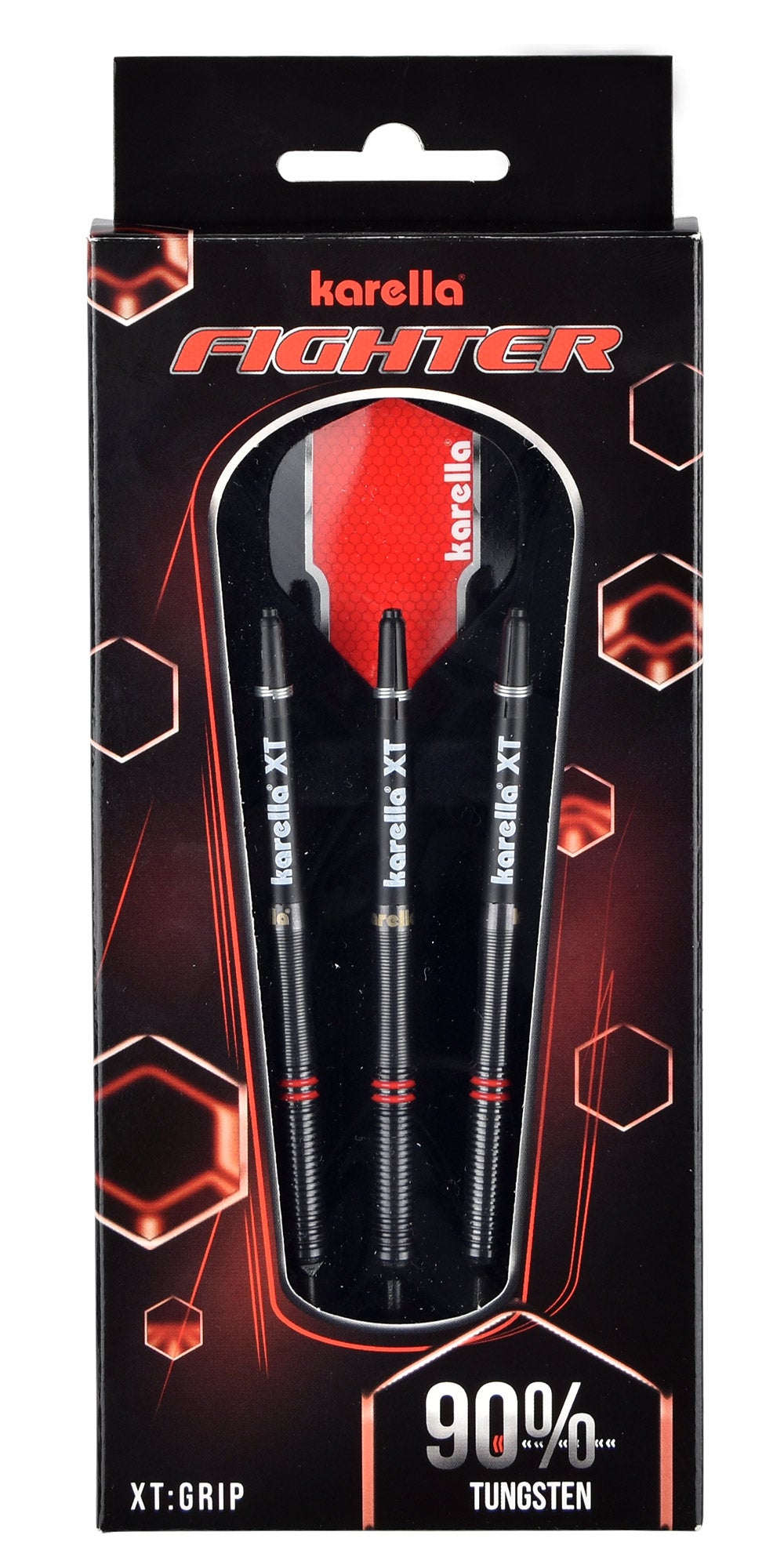 Steeldart Karella Fighter, schwarz, 90% Tungsten, 22g Dartpfeile