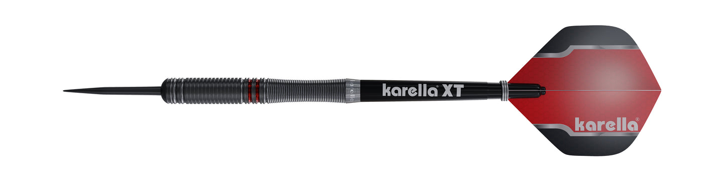 Steeldart Karella Fighter, schwarz, 90% Tungsten, 22g Dartpfeile
