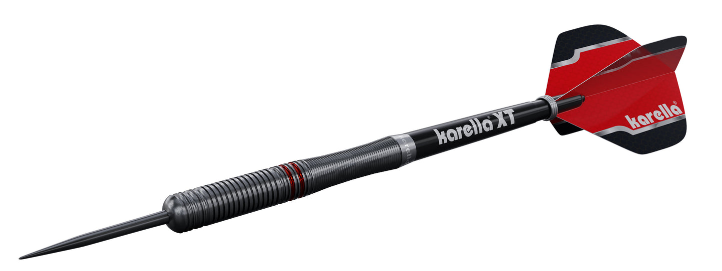 Steeldart Karella Fighter, schwarz, 90% Tungsten, 22g Dartpfeile