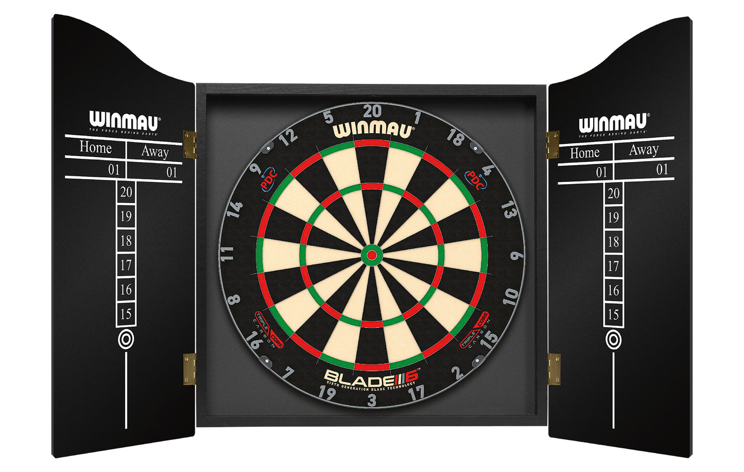 Armoire fléchettes en bois véritable Cabinet Winmau Man Cave 4004