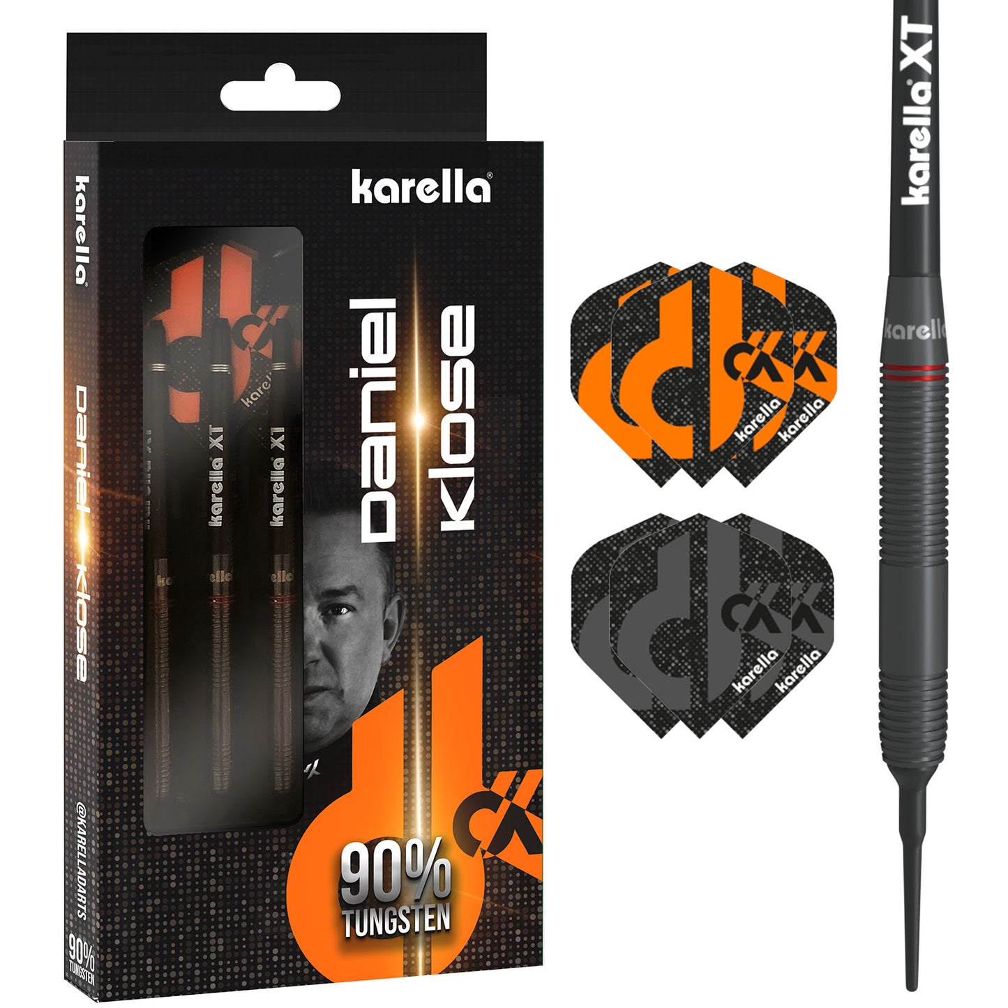 Fléchettes souples Karella Daniel Klose 90% Tungstène, 19g