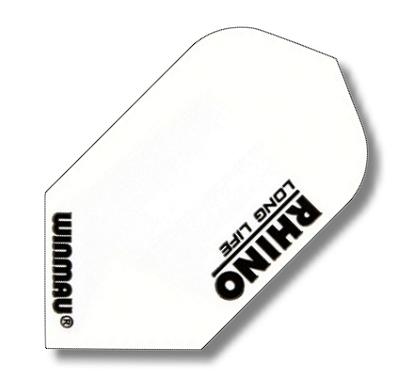 Winmau Flights RHINO Slim-Line Fléchettes en blanc – Lot de 3 pour une stabilité de vol optimale 6910-107