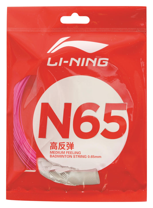 Li-Ning Badminton String N65 in 10m Set Pink