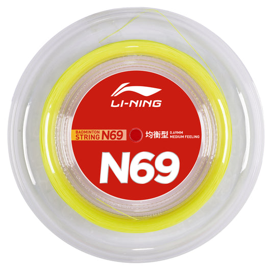 Li-Ning Badminton String N69 Reel with 200m yellow