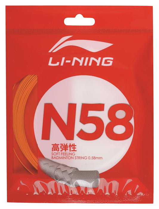 Li-Ning Badminton String N58 in 10m Set Orange