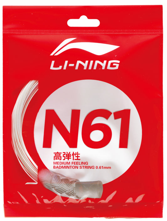Corde de badminton Li-Ning N61 en set de 10m, blanche