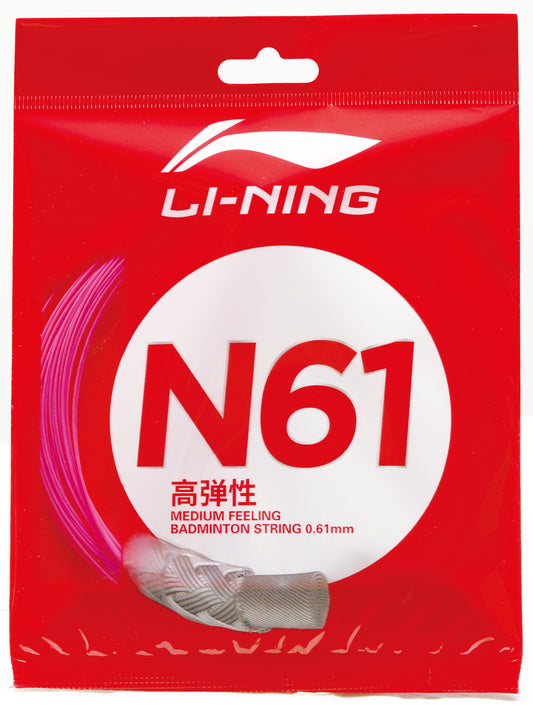 Cordage de badminton Li-Ning N61 en set de 10m rose