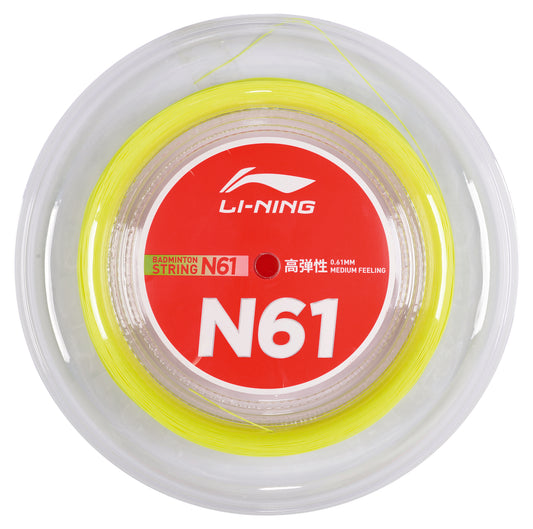 Cordage de badminton Li-Ning N61 bobine de 200m jaune
