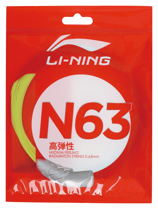 Li-Ning N63 Badminton String 10m Set yellow