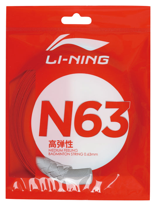 Li-Ning N63 Badminton String 10m Set Red