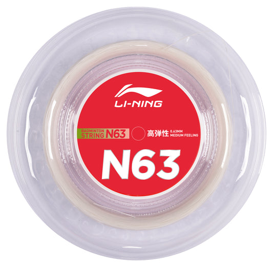 Li-Ning Badminton String N63 Reel 200m White