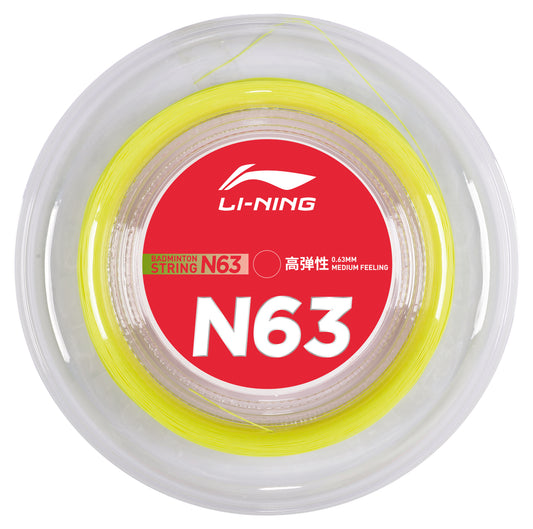 Li-Ning Badminton String N63 Reel 200m yellow