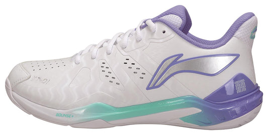 Unisex Badmintonschuh Wolke 2 weiß/lila