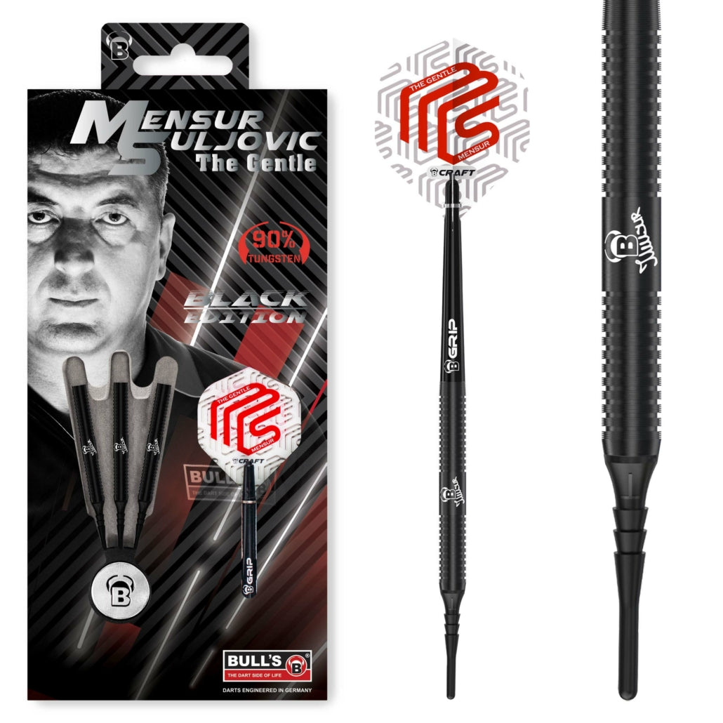 BULL'S Mensur Suljovic Black Edition Fléchette Acier 25g