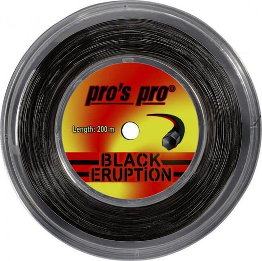 Pro's Pro Tennissaite BLACK ERUPTION schwarz 200m Rolle