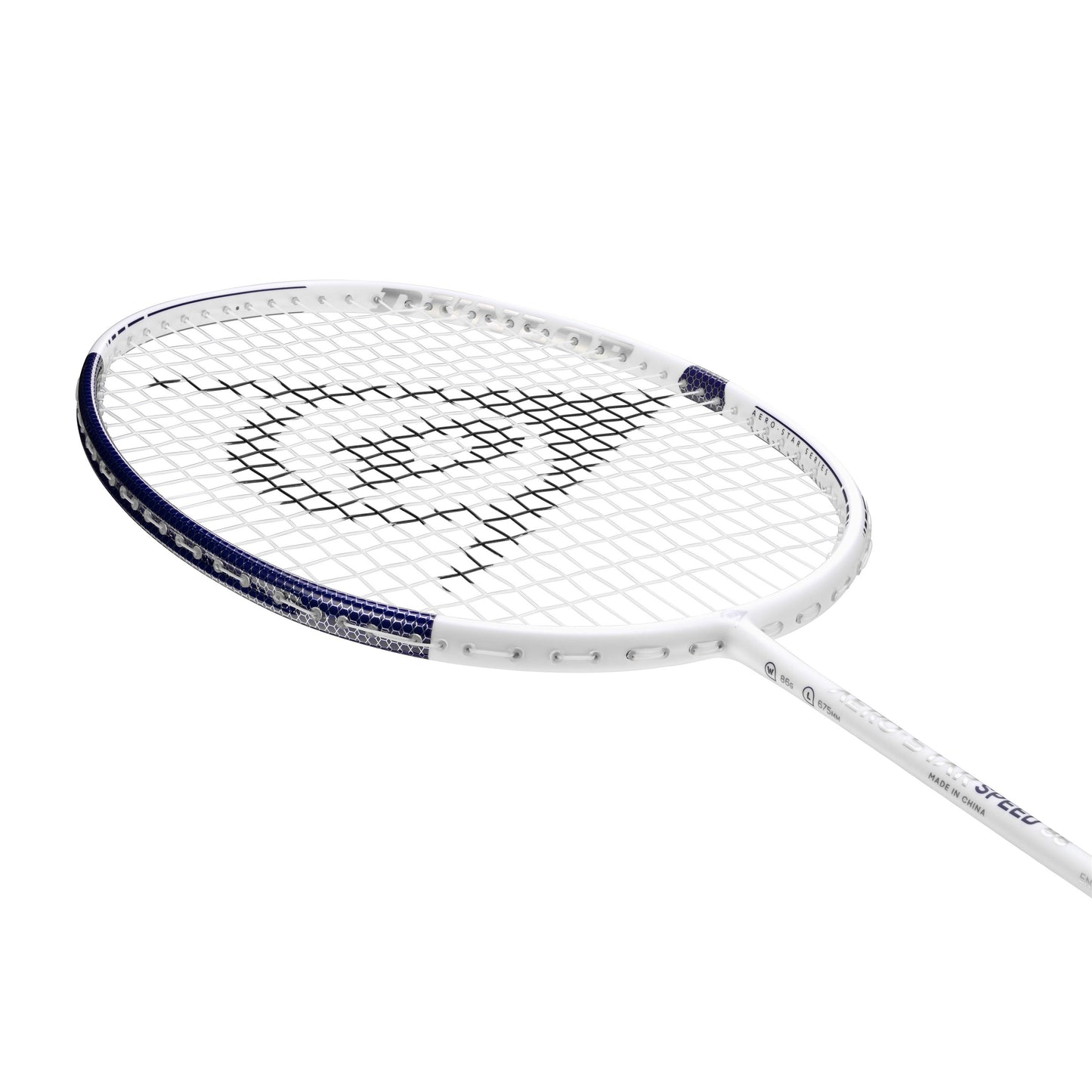 Dunlop Badminton Racket Aero-Star Speed 86 white/blue strung