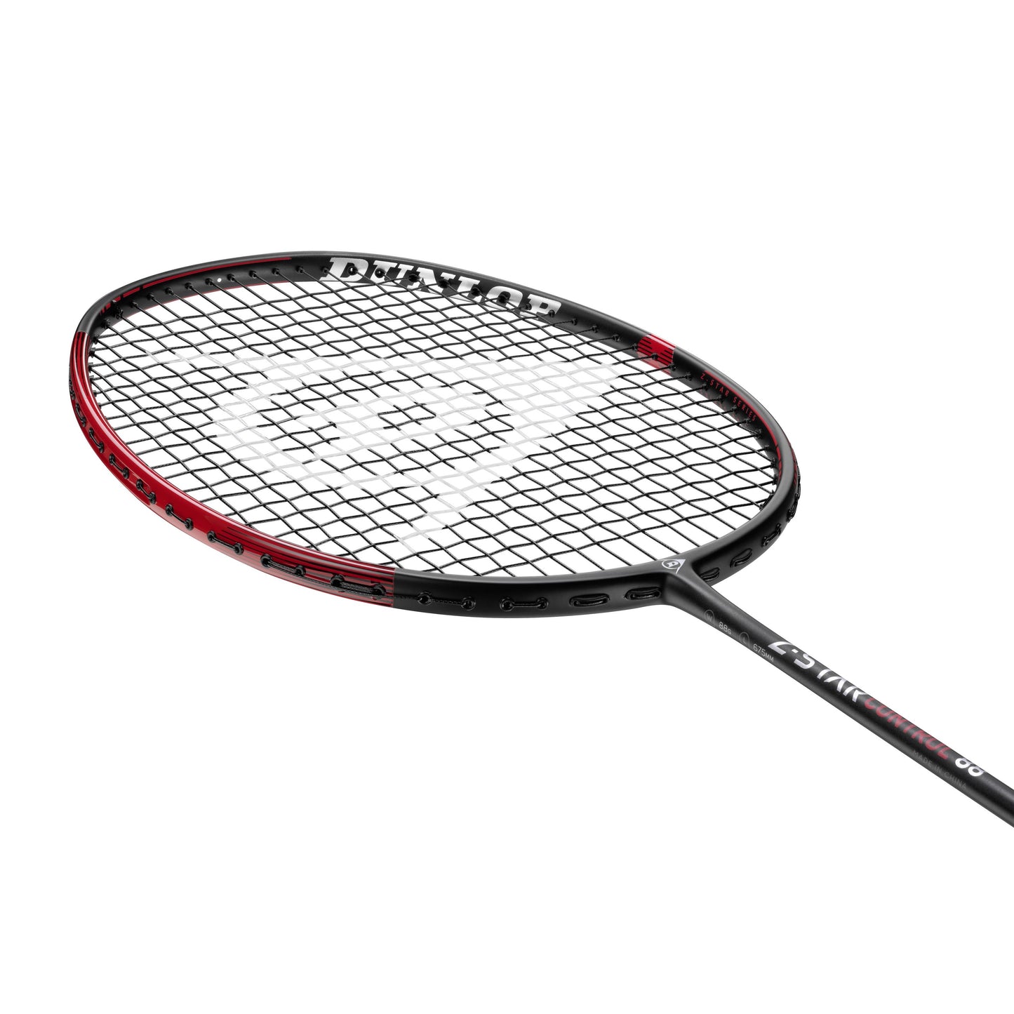 Raquette de badminton Dunlop Z-Star Control 88 noire/rouge cordée