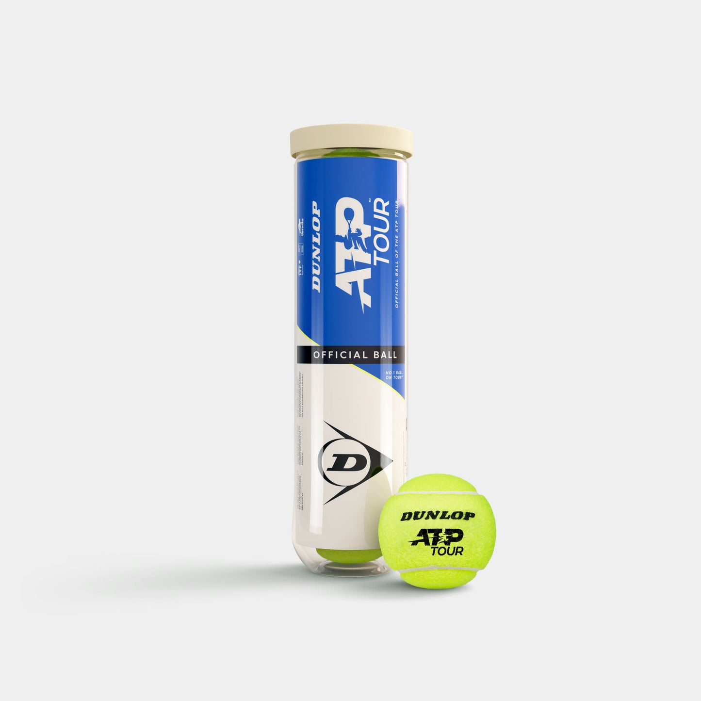 Balle de tennis Dunlop Sport ATP TOUR, pack de 4 balles de tennis en PET
