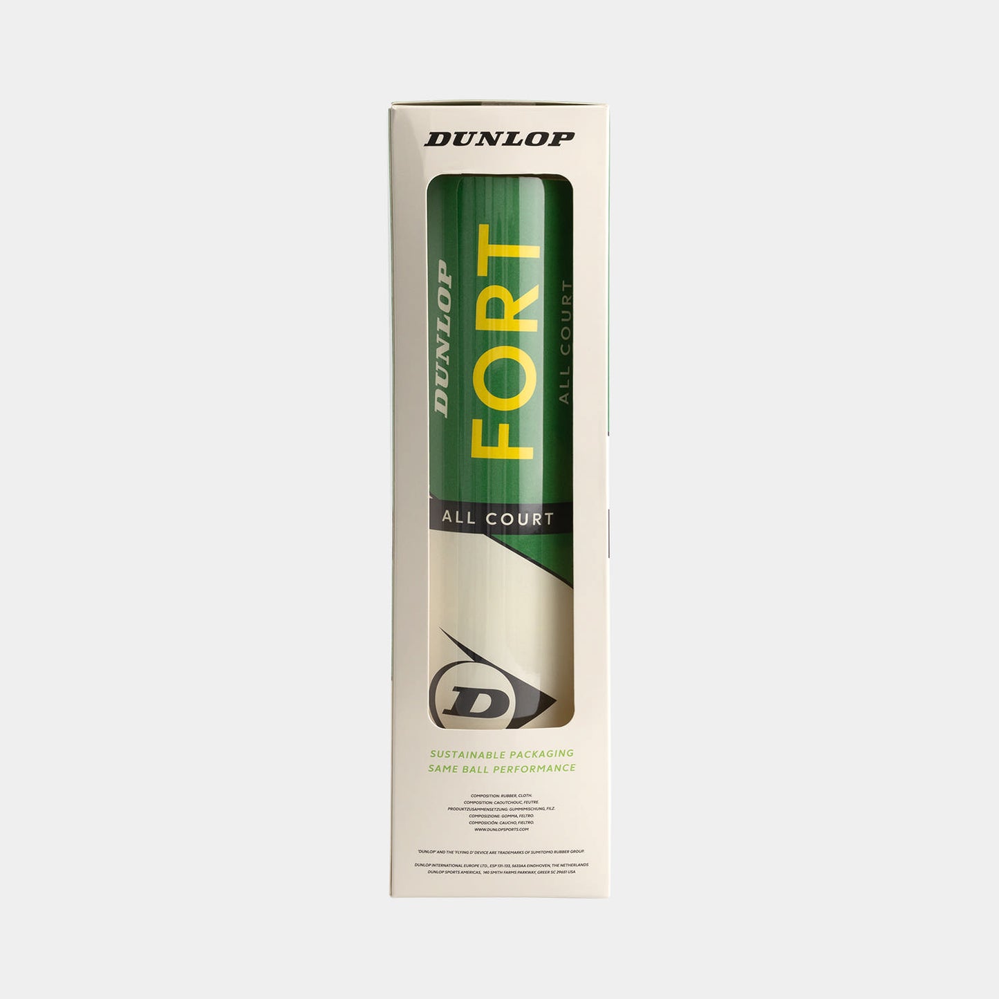 Dunlop Tennisball Fort All Court 2x4PET Cartonette Tennisbälle 4er Dose