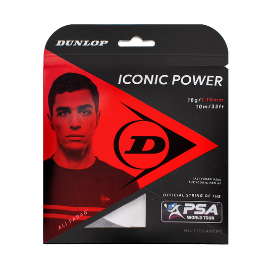 Squash Saite ICONIC POWER 10M SET 18G schwarz