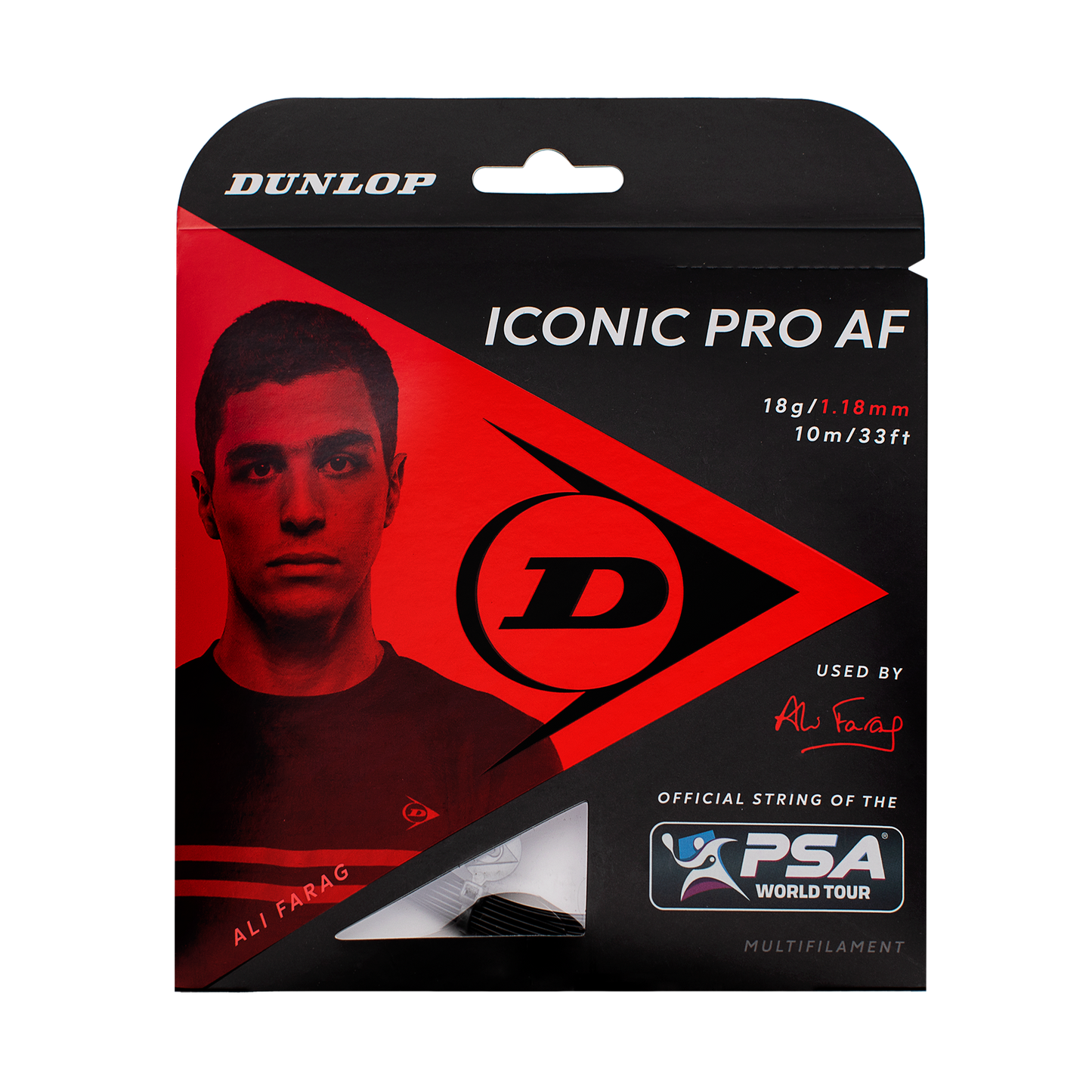 Squash String ICONIC PRO AF 10M SET 18g/1.18mm Natural
