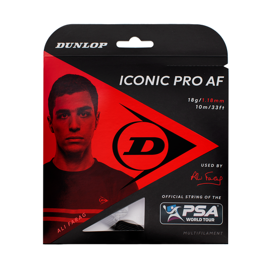 Squash Saite ICONIC PRO AF 10M SET 18g/1,18mm natur