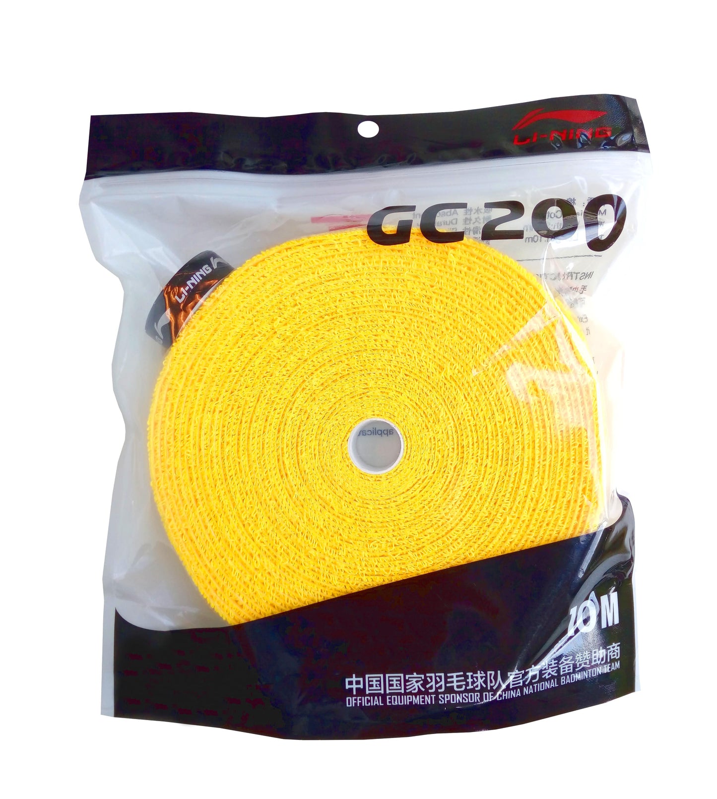 Li-Ning Premium Serviette Éponge Grip Bande Éponge 10m Rouleau jaune