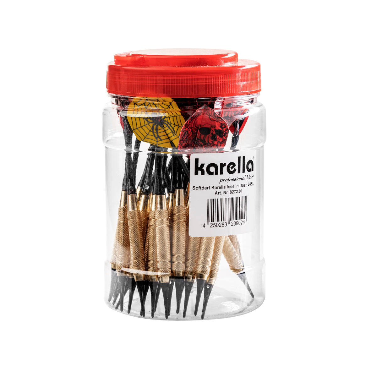 Fléchettes souples Karella 24 pièces laiton/aluminium en boîte