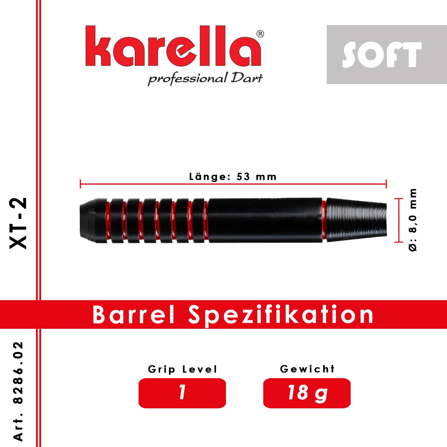 Fléchettes Soft-Tip Karella XT Series XT-2 -18 g