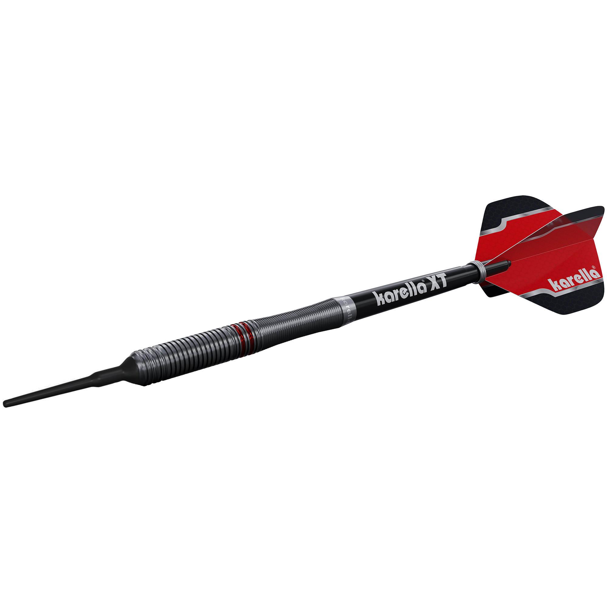 Softdart Karella Fighter, schwarz, 90% Tungsten, 18g Dartpfeile