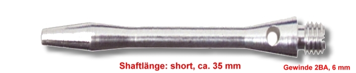 Shaft Alu short silber
