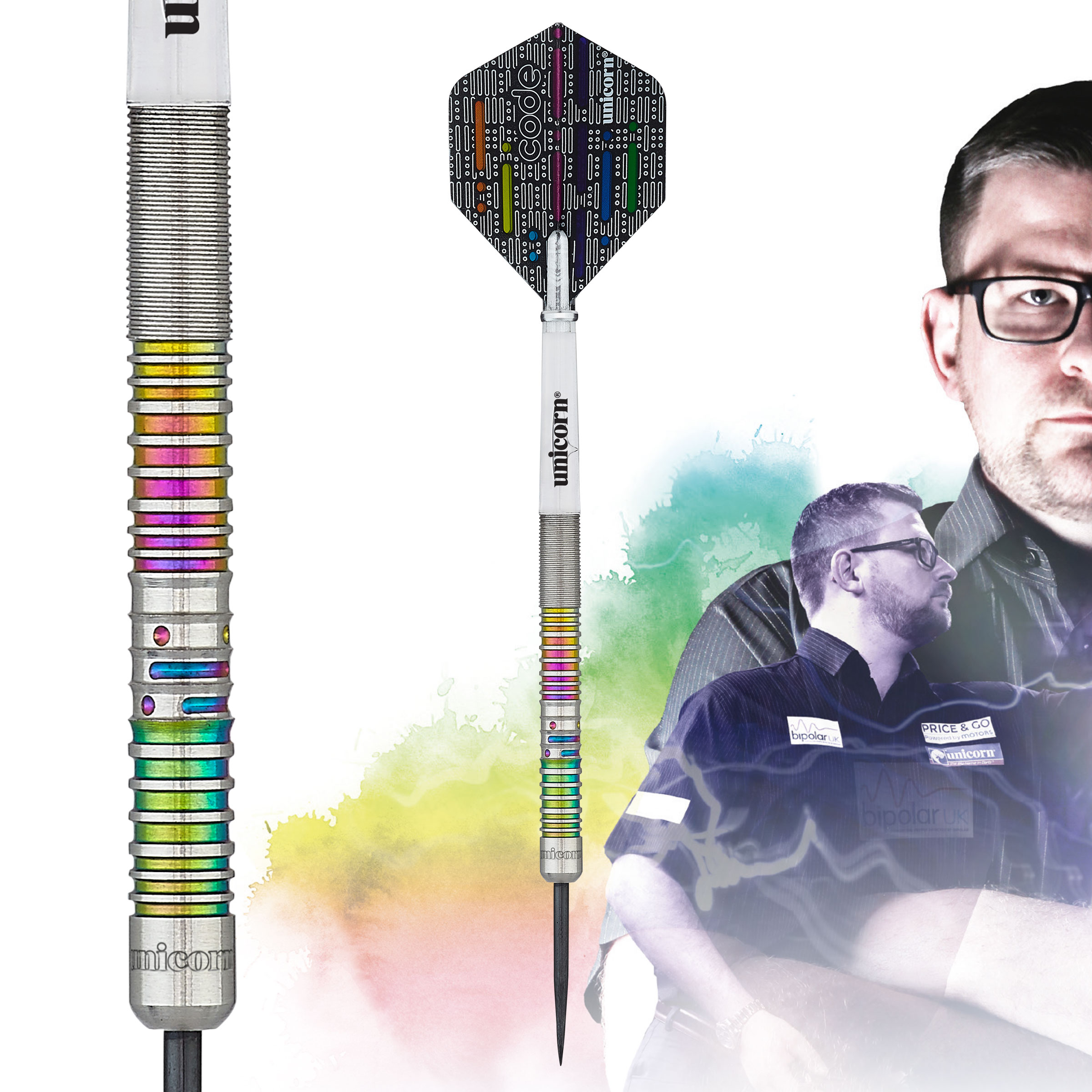 Unicorn James Wade Code Players Steel Dart 20g Dartpfeile