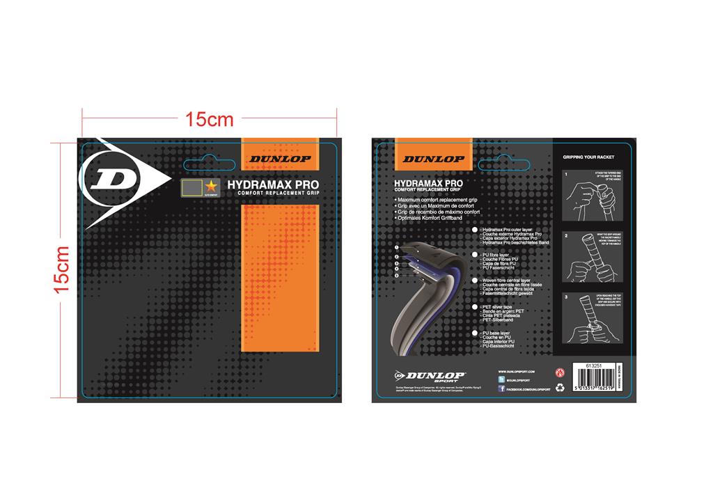 Dunlop HYDRAMAX PRO GRIP Weiß REPLACEMENT GRIP 2PC Blister