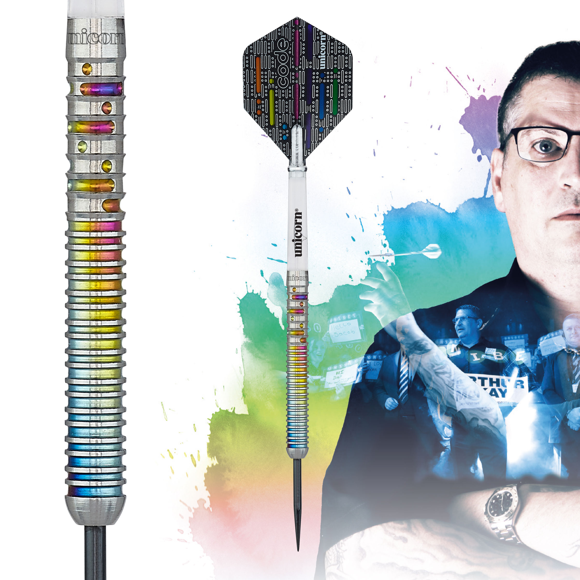 Unicorn Gary Anderson Code Players Steel Dart 21g