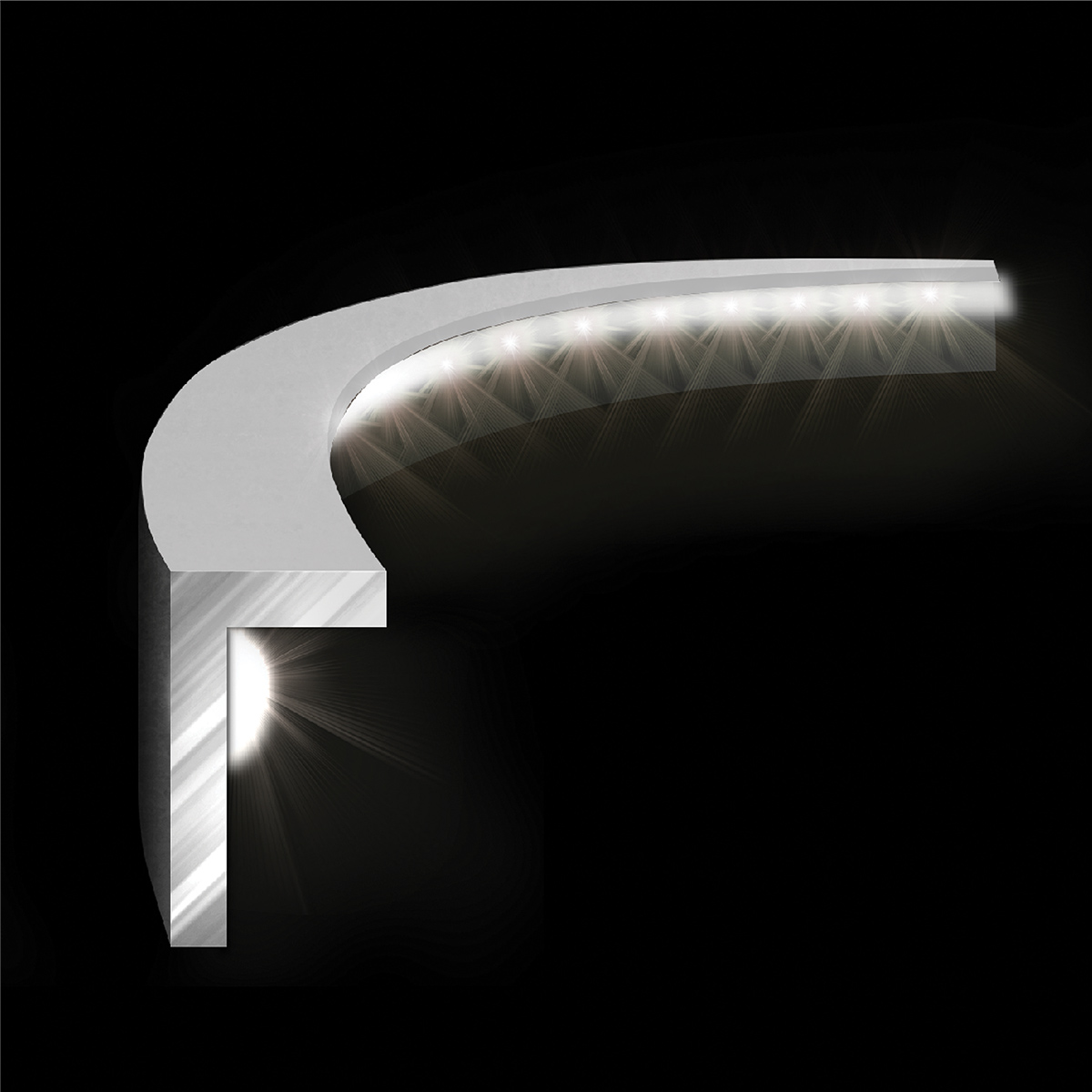 Winmau Dartboard Beleuchtung Plasma Light ICE 4304 + Pro-Line Surround weiß