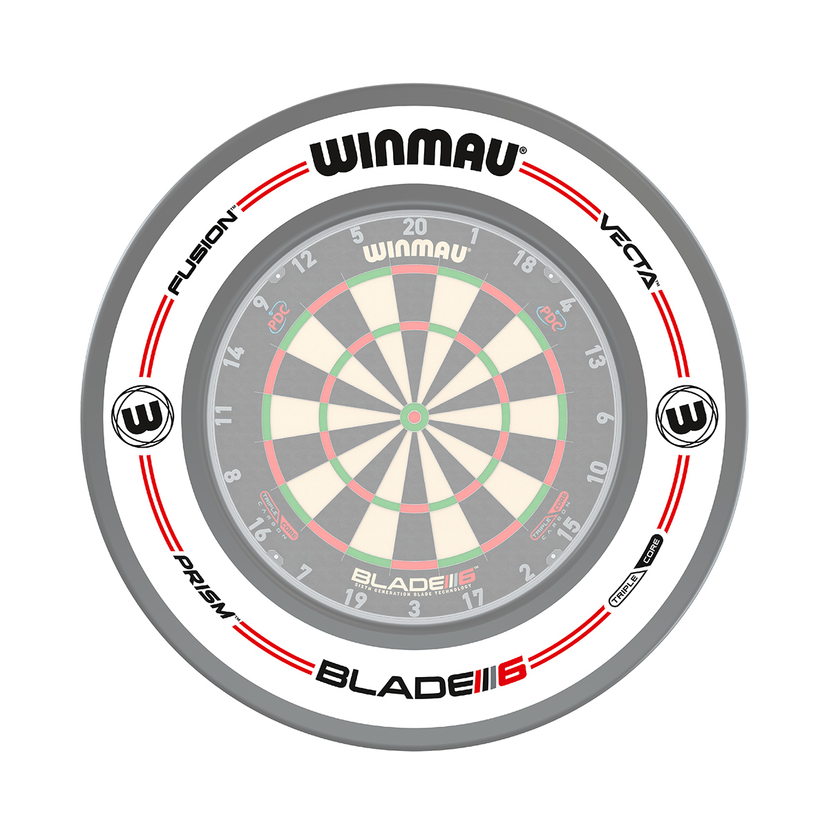 Winmau Surround Catchring (Auffangring) Pro-Line weiß Dartboard Surround