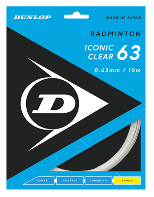 Dunlop Badmintonsaite ICONIC CLEAR 63 - 10M SET