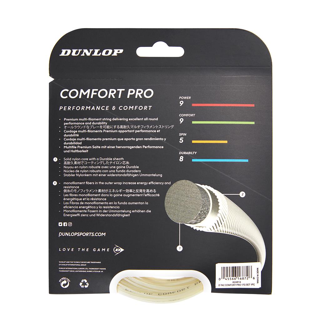 Tennis Saite COMFORT PRO 17G SET 1PC 1,28