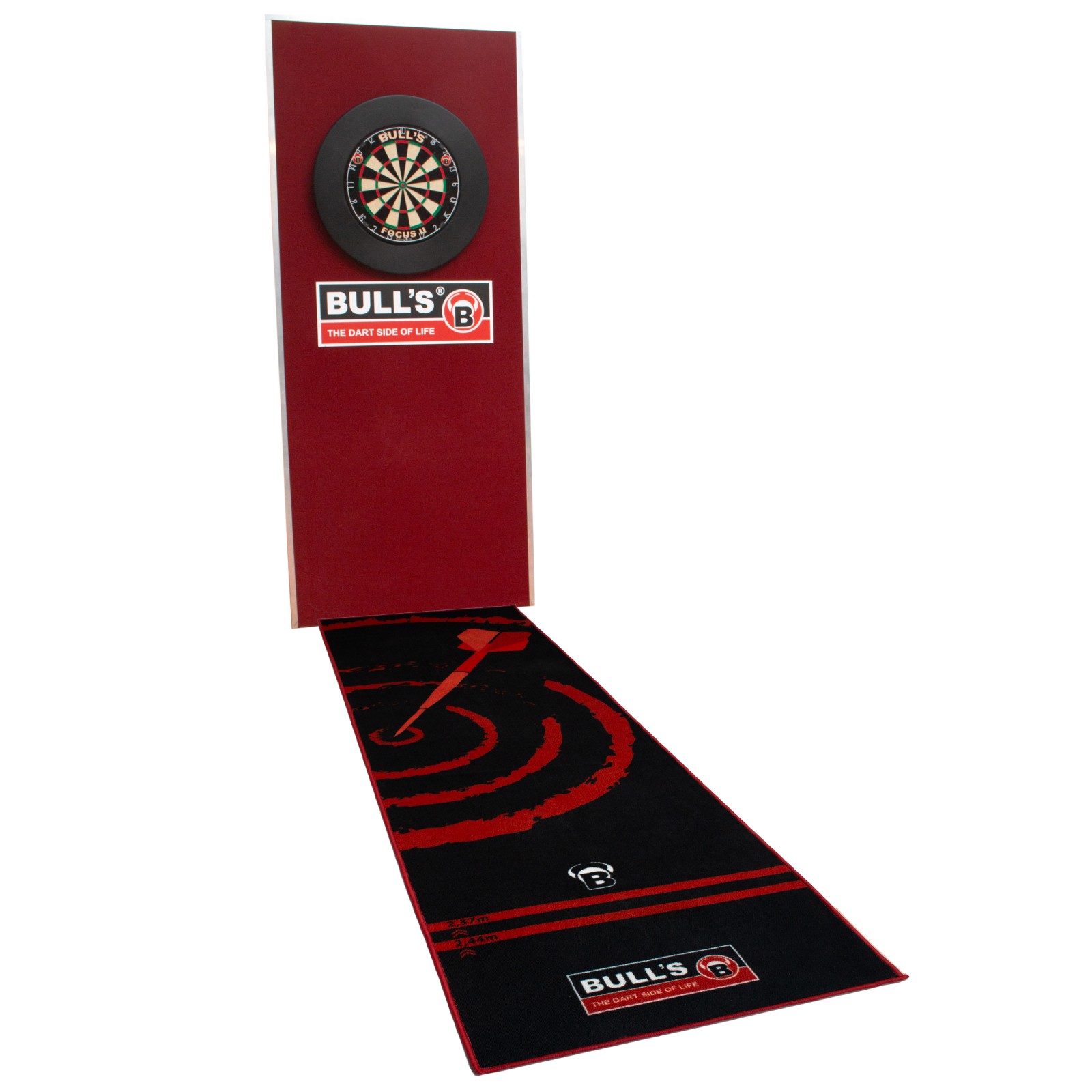 BULL'S Carpet Mat "140" Red Dartteppich