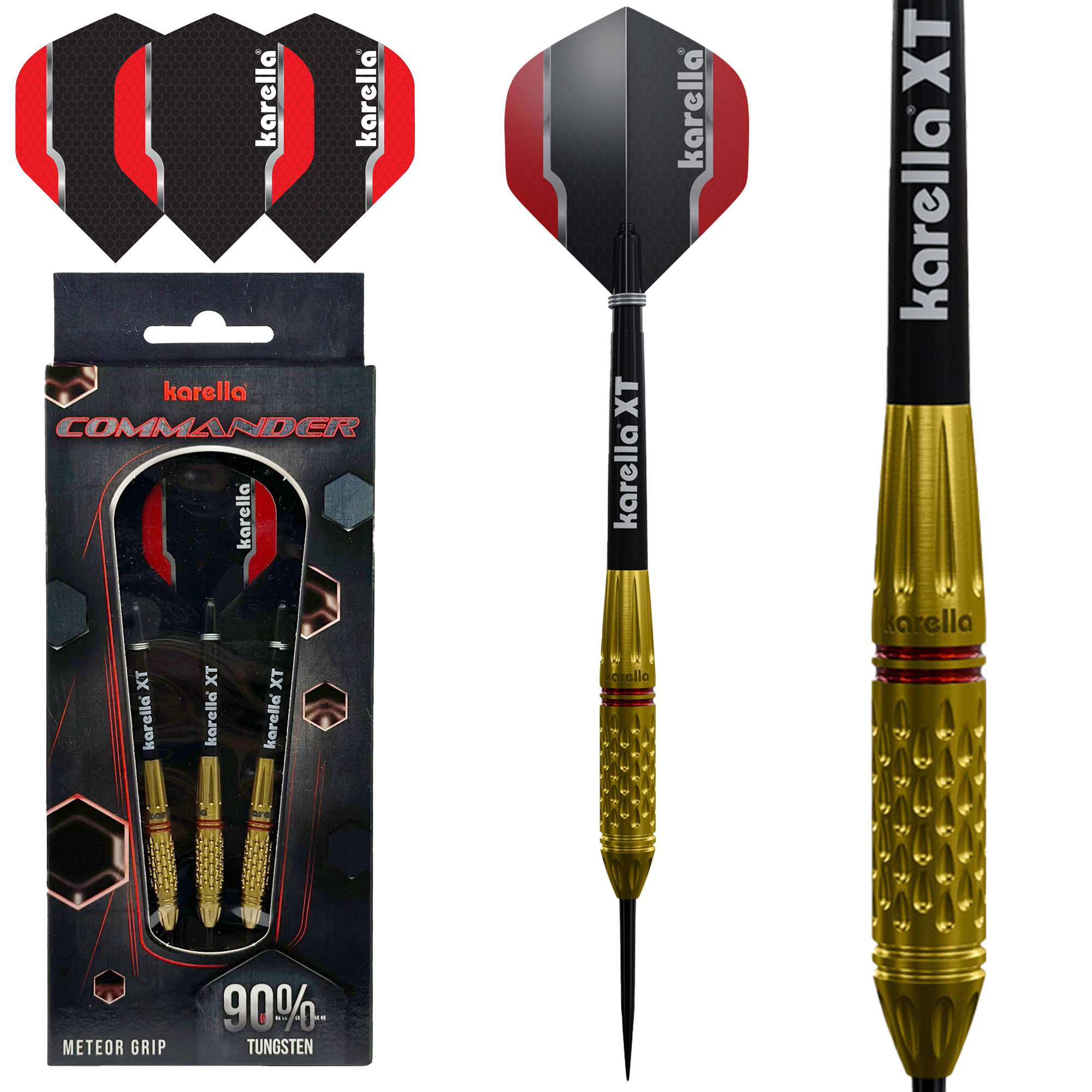 Steeldart Karella Commander, gold, 90% Tungsten, 22g Dartpfeile