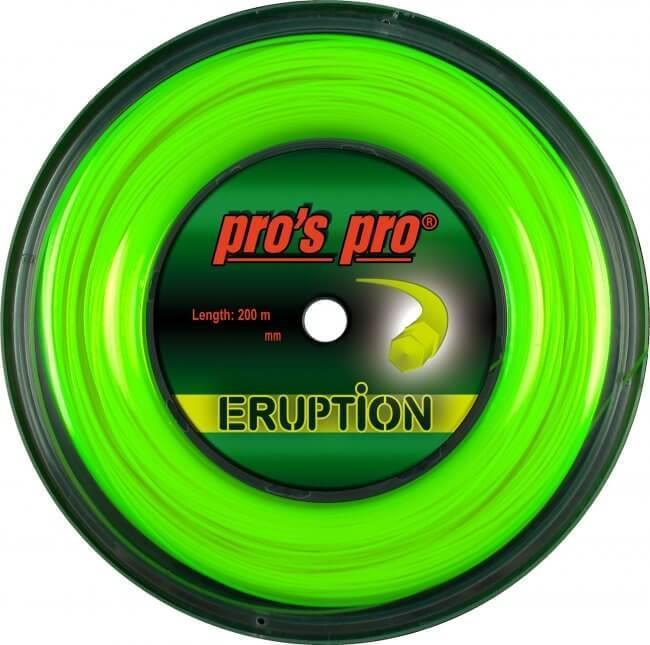 Pros Pro Tennissaite ERUPTION NEON-GRÜN 200m Rolle 1,24 mm