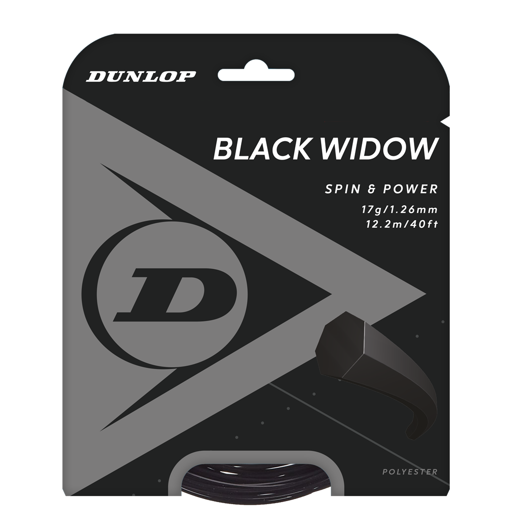 Dunlop Tennis Saite BLACK WIDOW 17G SET 1PC 1,26