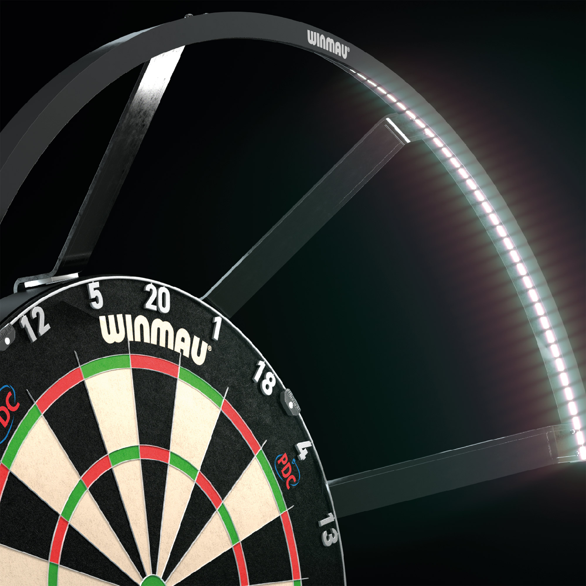Winmau Set Triple Core Dartboard + Polaris Dartboard Beleuchtung + Pro-Line Surround